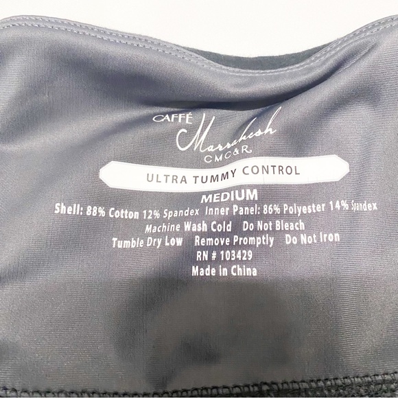 Cafe Marrekesh High Waist Ultra Tummy Control Black Leggings - Picture 9 of 9